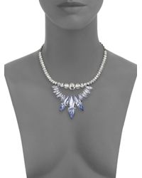 Ca&Lou | Blue Alexa Crystal Bib Necklace | Lyst