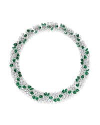 CZ by Kenneth Jay Lane | Metallic Multi Cut Cubic Zirconia Vine Necklace | Lyst