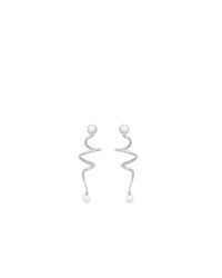Balenciaga | White Eugenia Swirl Earrings | Lyst