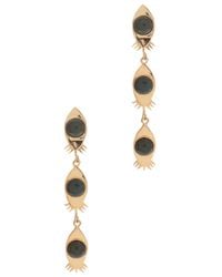 Lizzie Fortunato | Green Red Eye Earrings In Bloodstone | Lyst