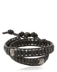 Colana | Black Double Wrap Onyx Bracelet | Lyst