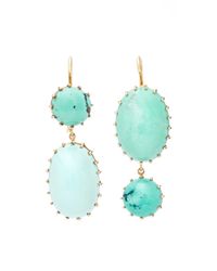 Renee Lewis | Blue One Of A Kind Circular Turquoise Earrings | Lyst
