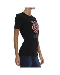 Love Moschino | Black T-shirt | Lyst