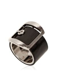 Givenchy | Black Buckle Leather Ring for Men | Lyst