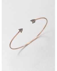 Diane Kordas | Pink Brown Diamond & 18K Rose Gold Arrow Cuff Bracelet | Lyst