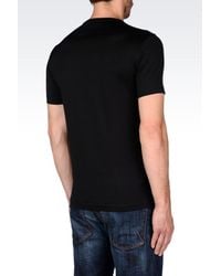 Emporio Armani | Black T-shirt In Pima Cotton Jersey for Men | Lyst