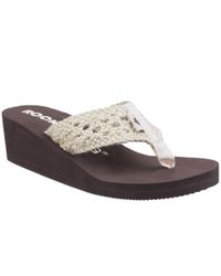 Rocket Dog Multicolor Aviara Womens Wedge Heel Toe Post Sandals