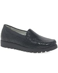 Waldläufer Black Penelope Womens Casual Moccasins