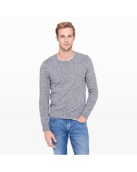 Club Monaco | Black Marled Cotton Crew for Men | Lyst