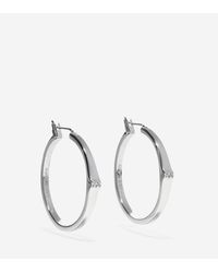 Cole Haan - Metallic Signature Peaked Basket Weave Hoop Earrings - Lyst