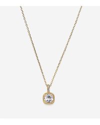 Cole Haan - Metallic Brilliant Cubic Zirconia Solitaire Necklace - Lyst
