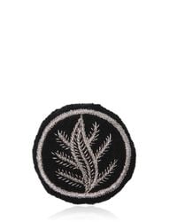 Ann Demeulemeester | Black Large Embroidered Cotton Blend Pin | Lyst