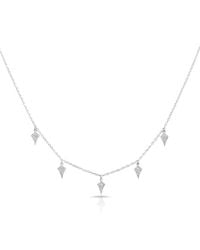Anne Sisteron - Metallic 14kt White Gold Diamond Spade Necklace - Lyst