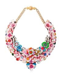 Shourouk | Pink Botanica Necklace | Lyst