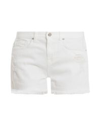 Genetic Denim | White Stevie Cut Off Short | Lyst