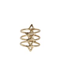 Rebecca Taylor | Metallic Spine Brass Ring | Lyst