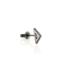 Phyne By Paige Novick | Metallic Sasha Diamond & Blackened 14k White Gold Single Stud Earring | Lyst