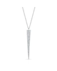 Anne Sisteron - Metallic 14kt White Gold Diamond Long Triangle Necklace - Lyst