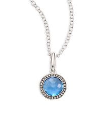 Ippolita | London Blue Topaz, Diamond & Sterling Silver Lollipop Charm | Lyst