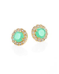 kate spade new york | Green Secret Garden Stud Earrings | Lyst