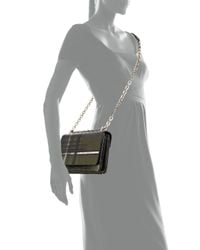 Prada | Green Tartan-Plaid Leather Shoulder Bag | Lyst
