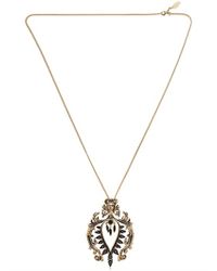 Roberto Cavalli Black Plated Brass Swarovski Necklace