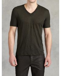 John Varvatos | Black Linen V-neck for Men | Lyst