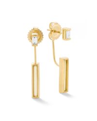 Monique Péan | Metallic Fossilized Walrus Rectangular Earrings | Lyst