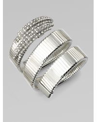 Ca&Lou | Metallic Snake Pave Crystal Coil Bracelet | Lyst