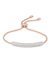 Monica Vinader | Pink Esencia Diamond Bar Bracelet | Lyst