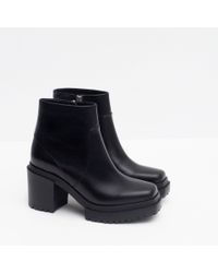zara platform ankle boots