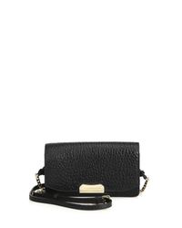 Burberry | Black Madison Small Pebbled Leather Clutch | Lyst