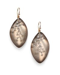 Alexis Bittar | Metallic Imperial Lucite & Crystal Dusted Leaflet Drop Earrings | Lyst
