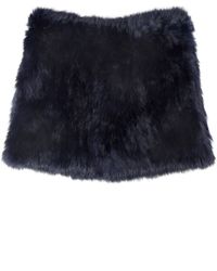 Yves Salomon Purple Fur Snood