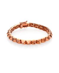Eddie Borgo | Metallic Small Pyramid Bracelet/rose Goldtone | Lyst