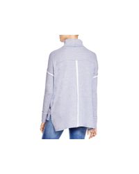 Free People | Blue Long Flight Cowl Neck Top | Lyst