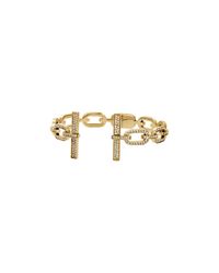 Michael Kors | Gold Frozen Chain Open Cuff | Lyst