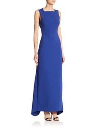 Antonio Berardi | Blue Cady Cape-back Gown | Lyst