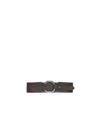 Pink Pony | Brown Lauren Croc-embossed O-ring Stretch Belt | Lyst