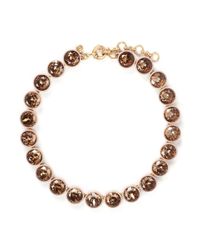 J.Crew | Pink Crystal Brûlée Necklace | Lyst
