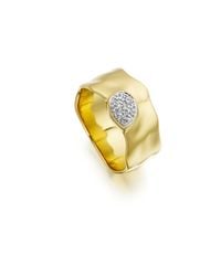 Monica Vinader | Metallic Siren Diamond Wide Band Ring | Lyst