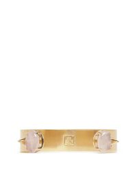 Ela Stone | Pink 'Bonnie' Double Stone Spike Cuff | Lyst