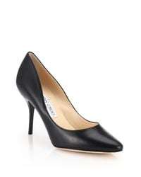Jimmy Choo | Black Mei Point-toe Leather Pumps | Lyst