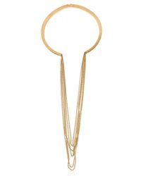 Chloé Metallic Delfine Gold Plated Long Chain Necklace