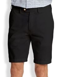 Saks Fifth Avenue | Black Cotton Oxford Shorts for Men | Lyst