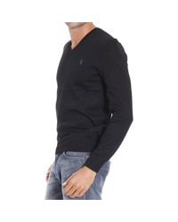 Polo Ralph Lauren | Black Sweater Merino V Slim Fit for Men | Lyst