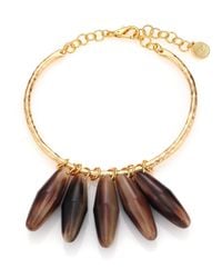 Nest | Metallic Horn Beaded Statement Collar Necklace | Lyst