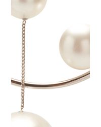 Ferragamo | White Ivory Pearl Hoop Earring | Lyst
