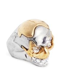 Alexander McQueen | Metallic Puzzle Skull Ring | Lyst