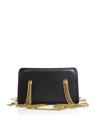 Lanvin | Black Leather & Chain Shoulder Bag | Lyst